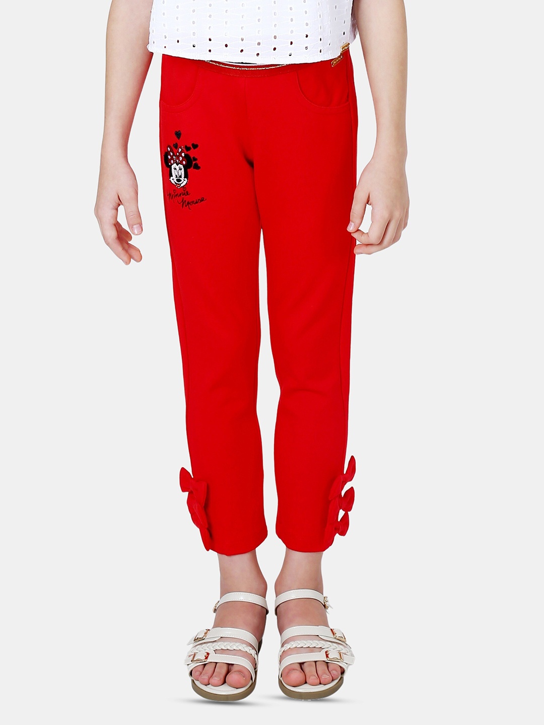 

One Friday Girls Minnie Printed Legging, Red