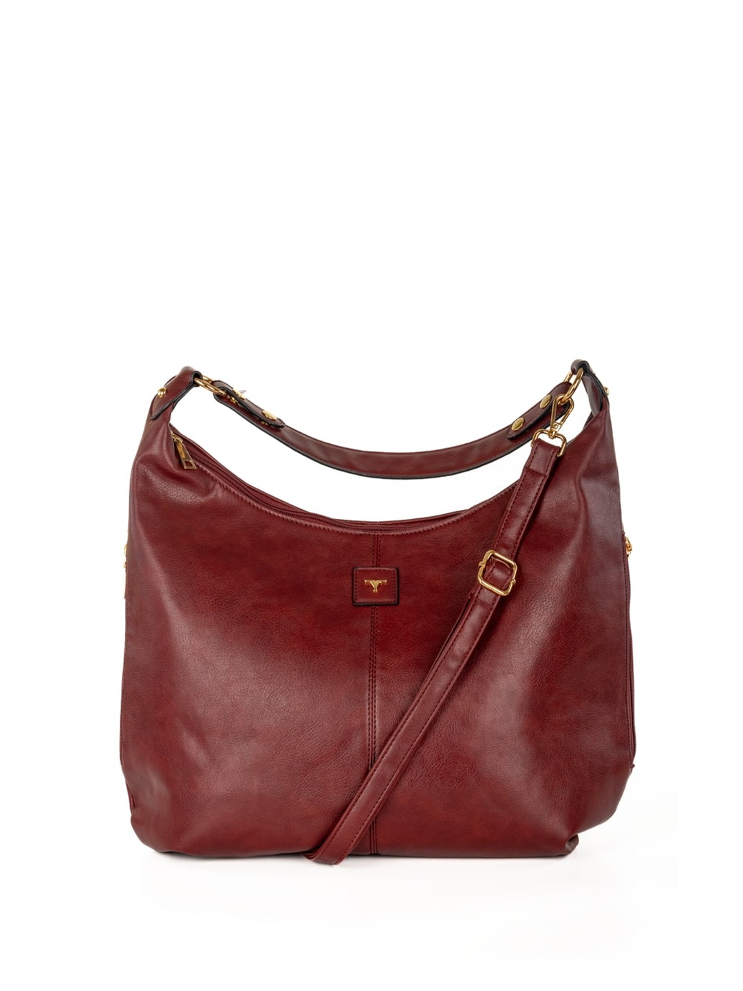 

BULCHEE Structured Handheld Bag, Burgundy