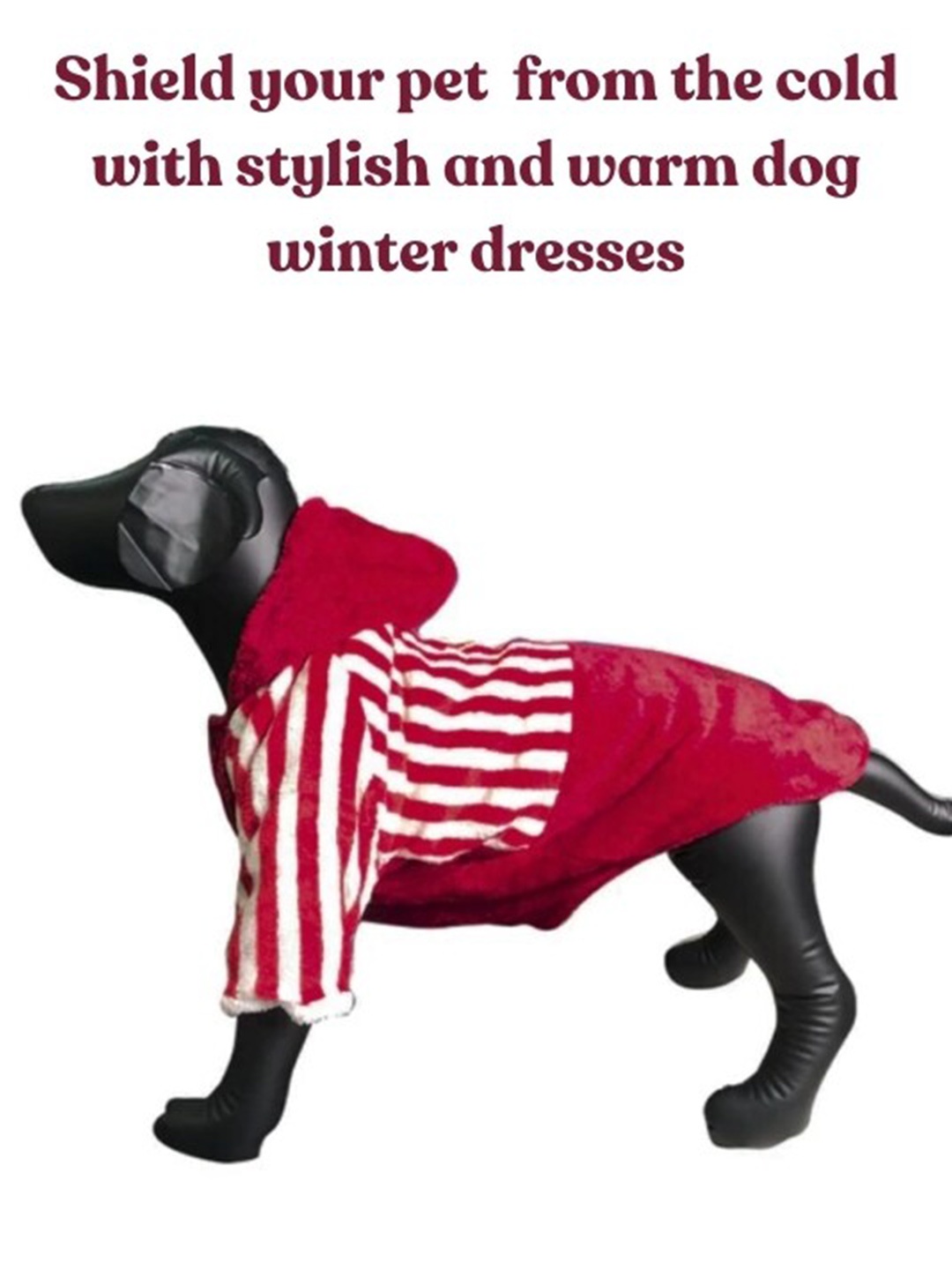 

Lulala Striped Dog Hood Jacket, Brown