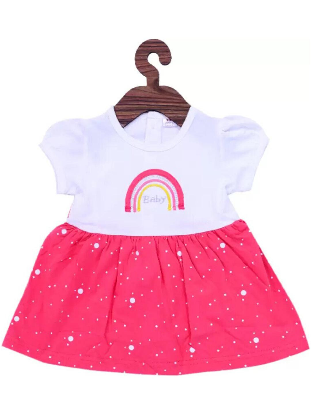

BAESD Girls Peplum Round Neck Cotton Casual Dress, Pink