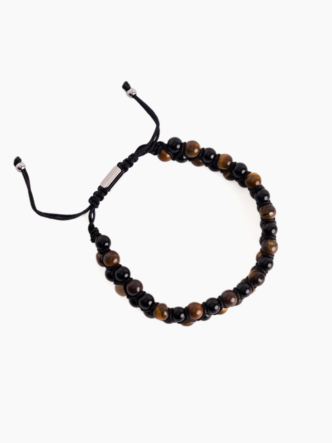 

Snitch Men Beaded Wraparound Bracelet, Black