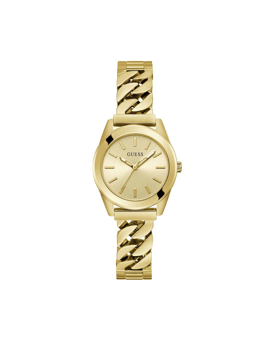 

GUESS Women Stainless Steel Straps Analogue Watch GW0653L1, Champagne