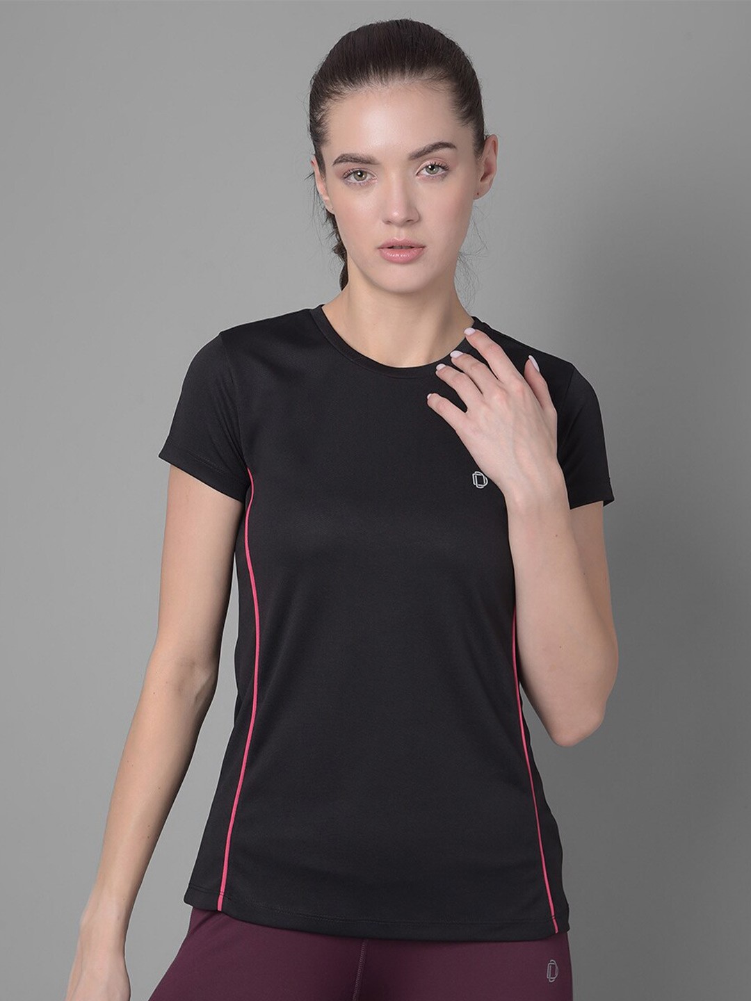 

Dollar Round Neck Anti Bacterial Sports T-Shirt, Black