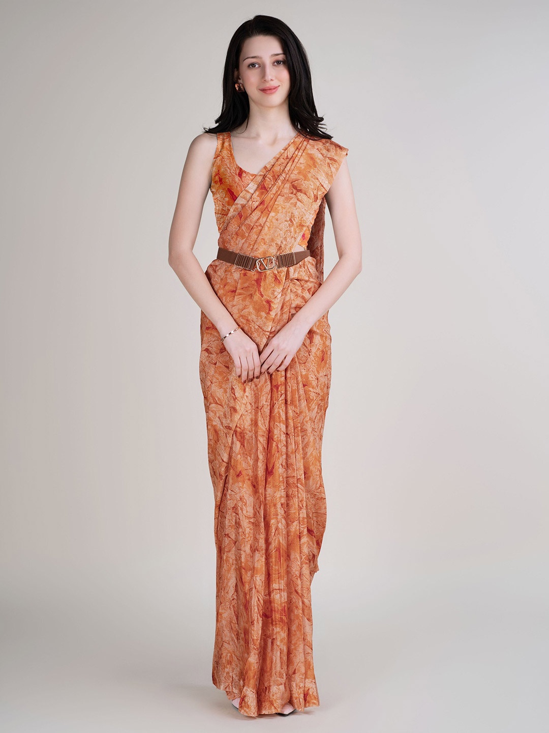 

Anouk Woven Design Pure Chiffon Saree, Brown