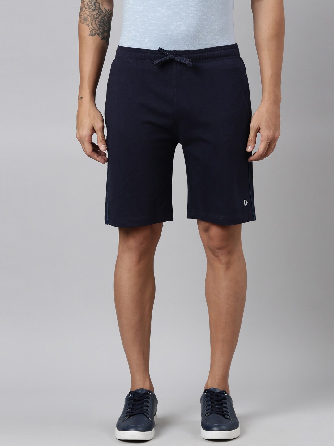 DIXCY SCOTT Men High-Rise Regular Shorts, Black