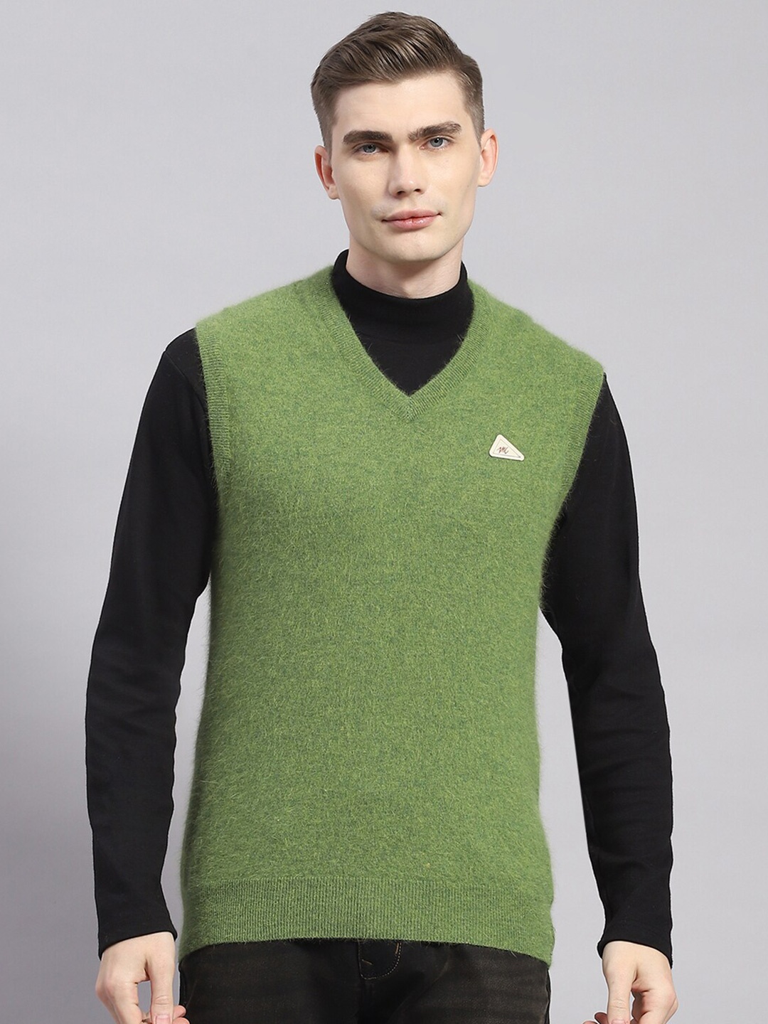 

Monte Carlo Sleeveless Woollen Sweater Vest, Green