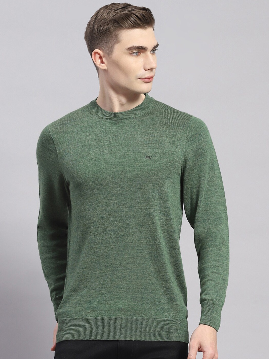 

Monte Carlo Pure Woollen Pullover, Green