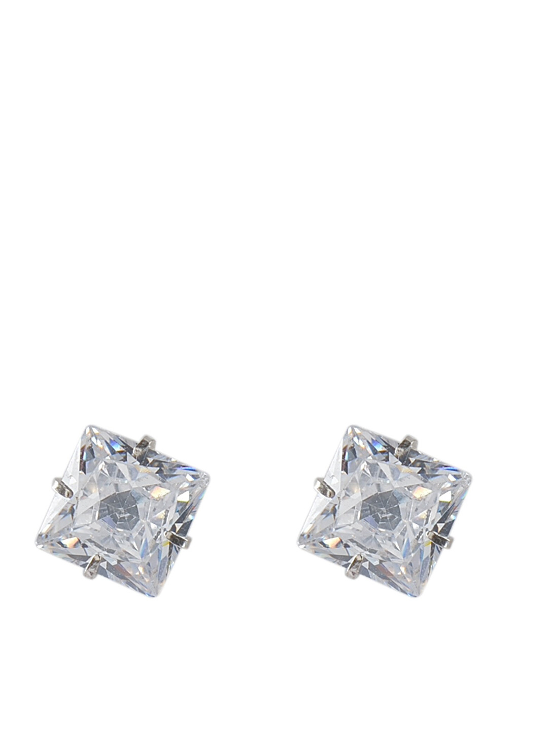 

Silverwala 92.5 Sterling Silver Zironcia Contemporary Studs Earrings