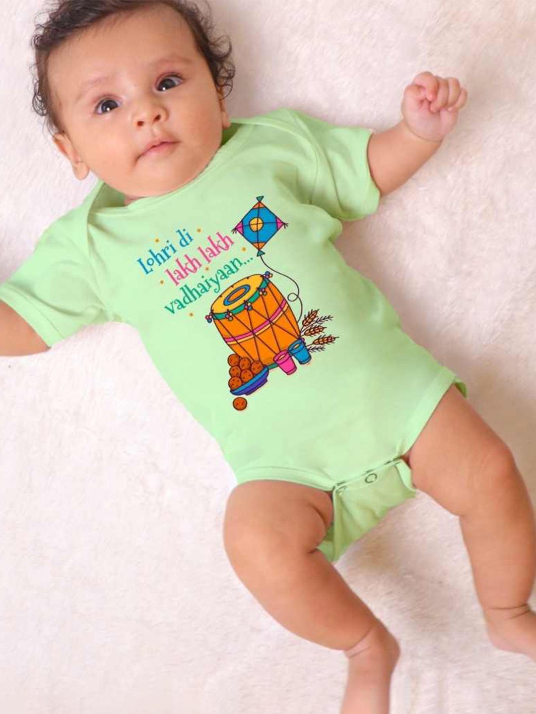 

KNITROOT Infants Printed Bodysuit, Green