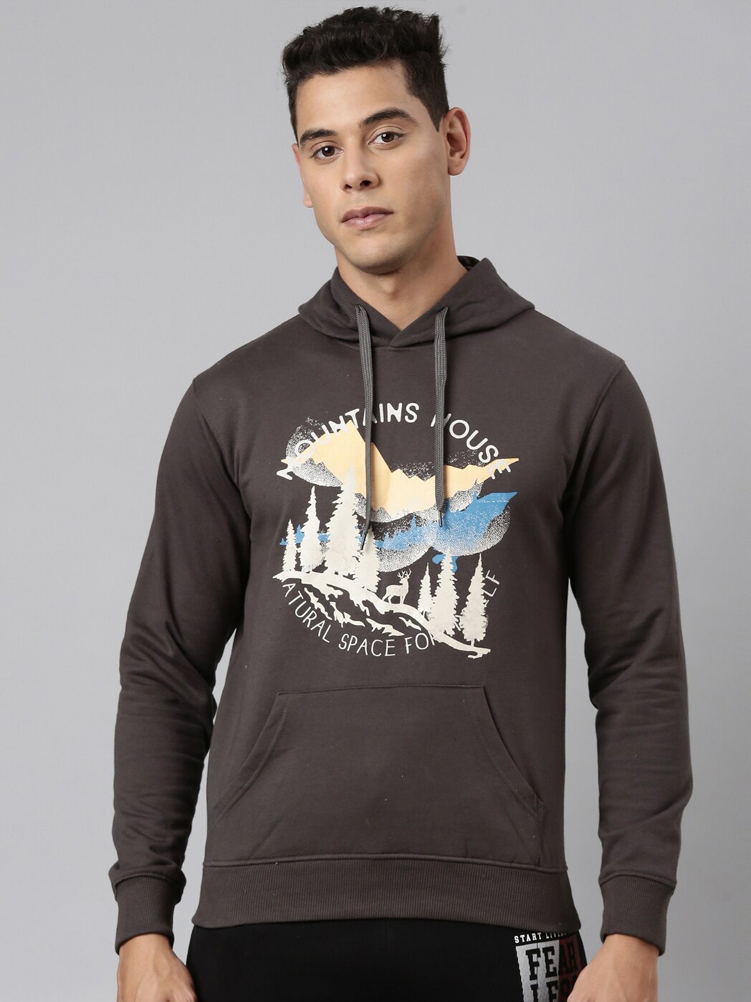 

DIXCY SCOTT Graphic Printed Hooded Sweatshirt, Grey