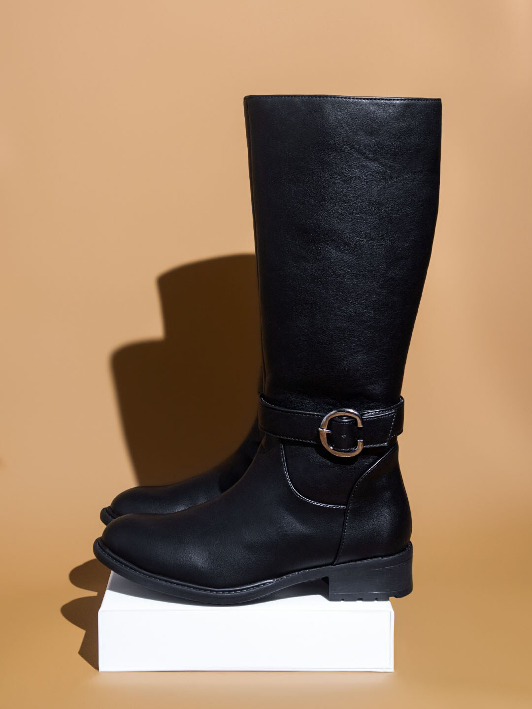 

Inc 5 Women Buckle Detail High-Top Regular Boots, Black