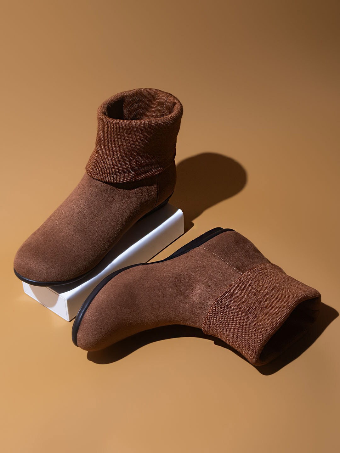 

Inc 5 Women Mid-Top Suede Winter Boots, Tan
