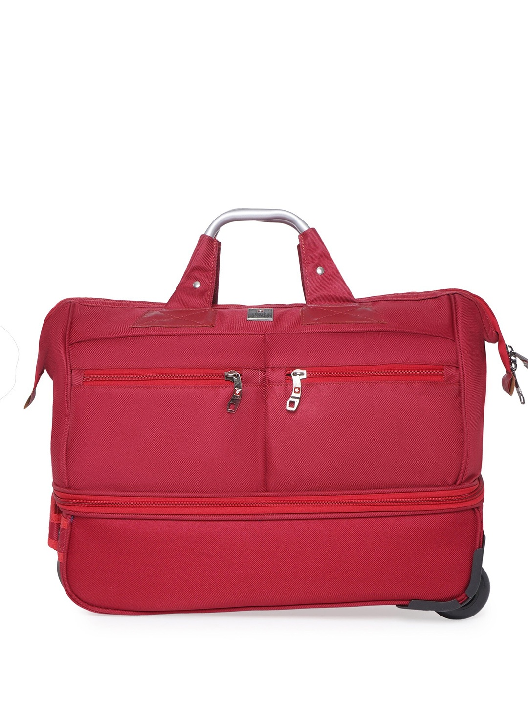 

SWISS MILITARY Double Decker Duffle Trolley cum Overnighter Trolley Bag-53L, Maroon