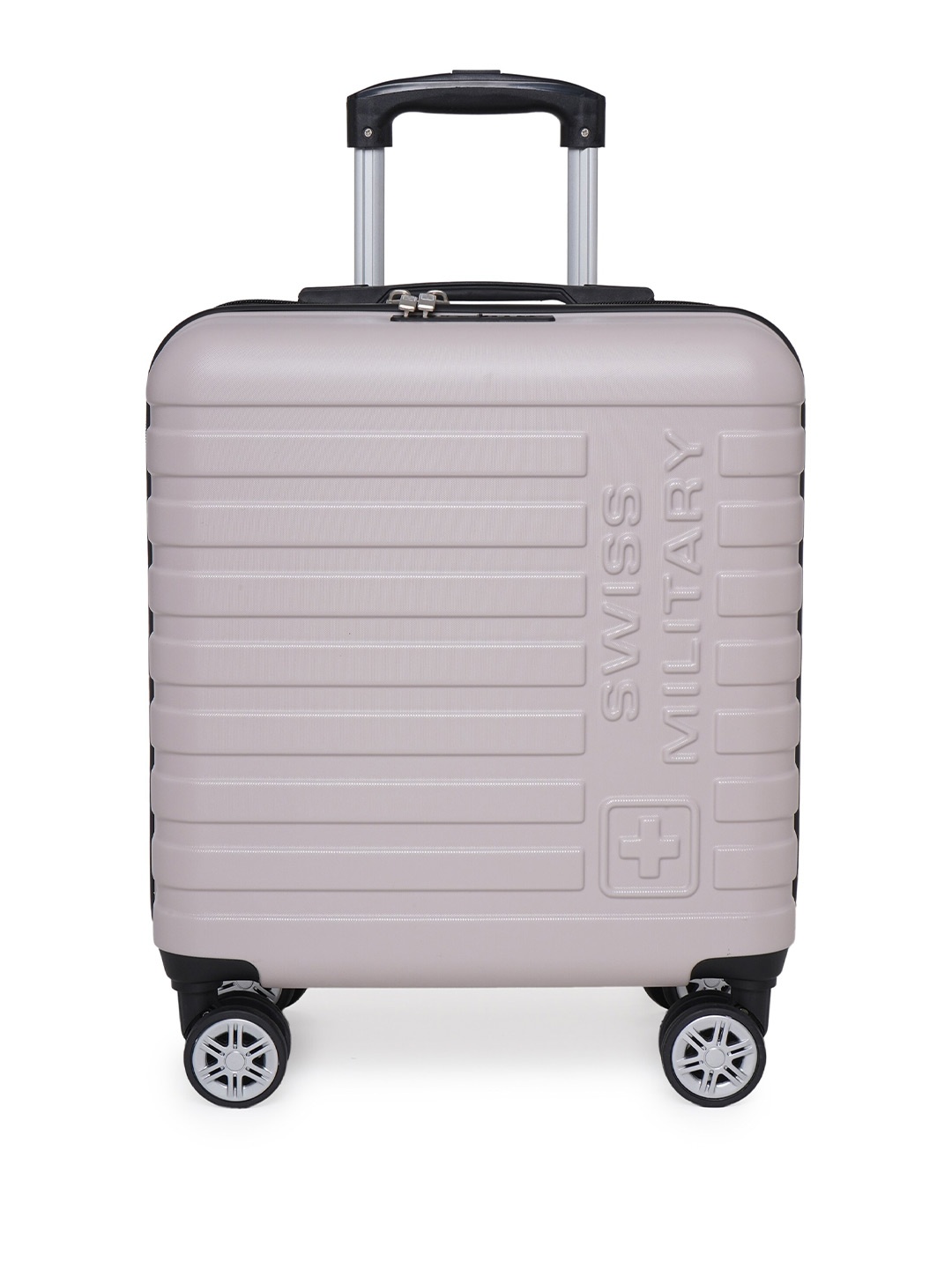 

SWISS MILITARY Textured Hard-Sided Overnighter Trolley Bag-32.0L, Cream