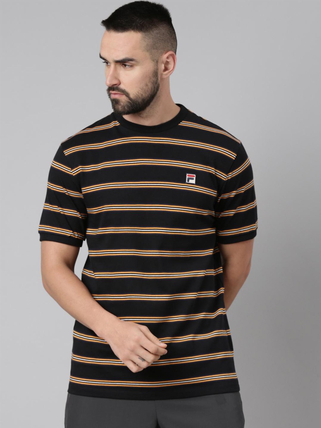 

FILA Round Neck Regular Fit T-shirt, Black
