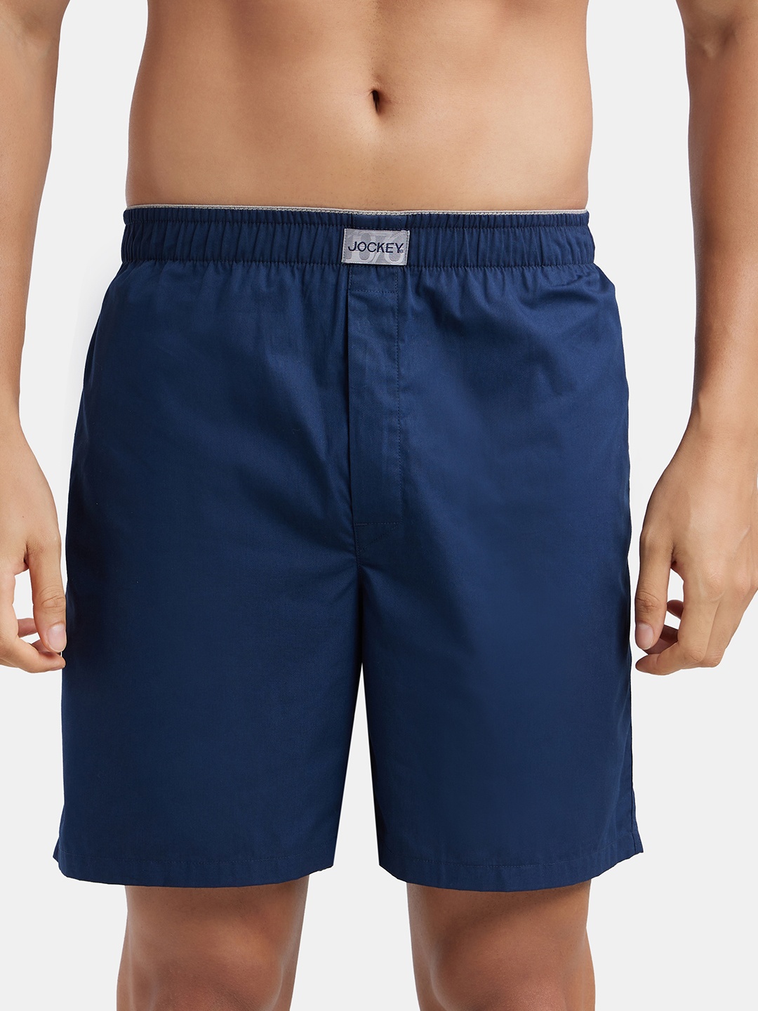 

Jockey Combed Mercerized Cotton Woven Fabric Boxer Shorts-MC10, Navy blue