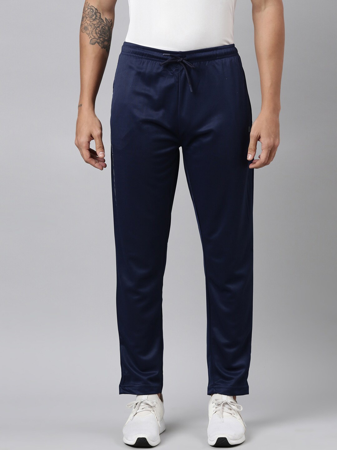 

DIXCY SCOTT Men Typography Printed Gym Track Pants, Navy blue