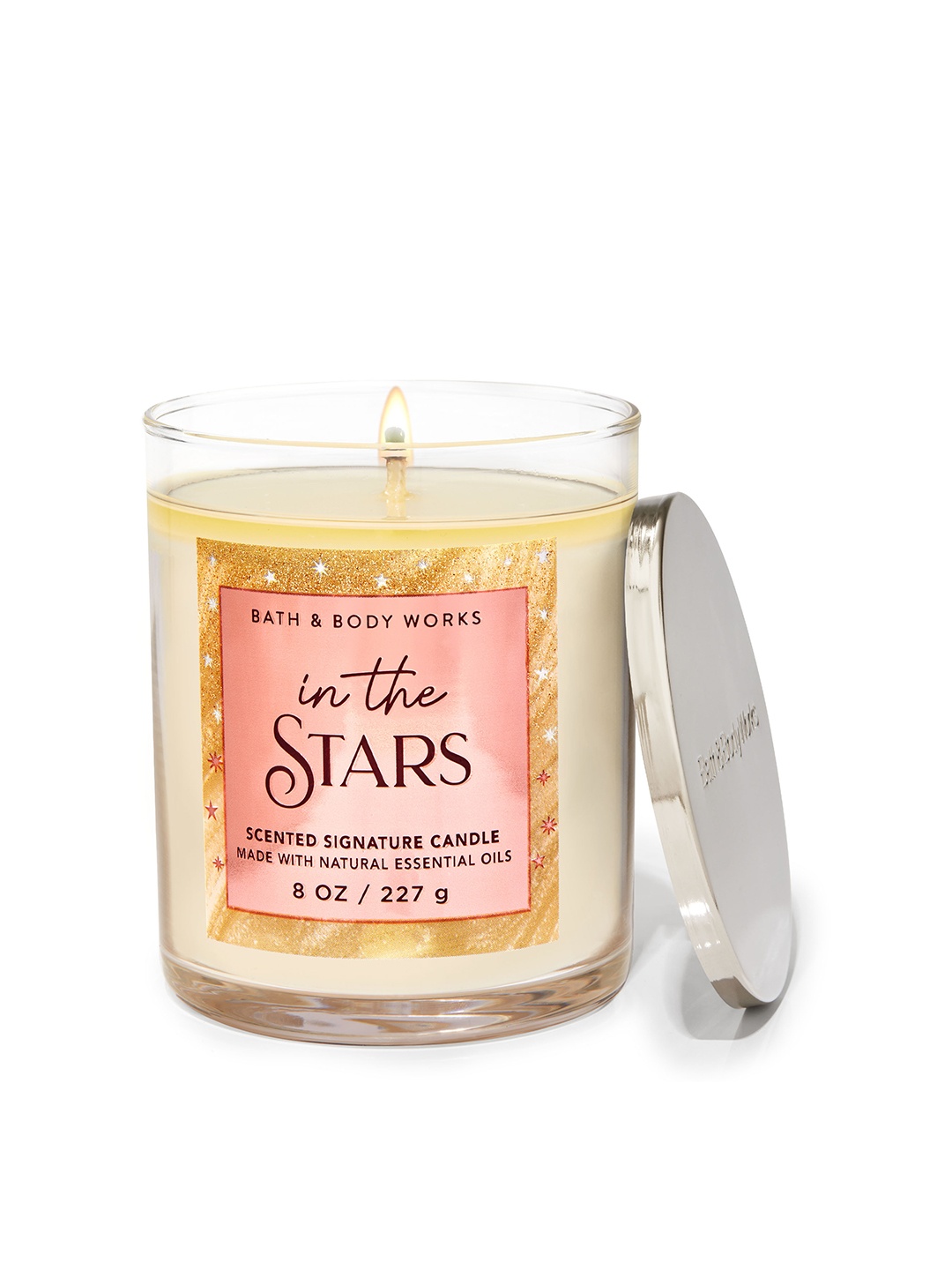 

Bath & Body Works In The Stars Single Wick Scented Candle With Natural Essential Oils 227g, Beige