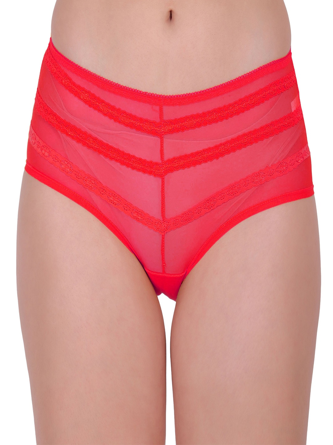 

Amour Secret Self Design Mid-Rise Hipster Briefs, Red