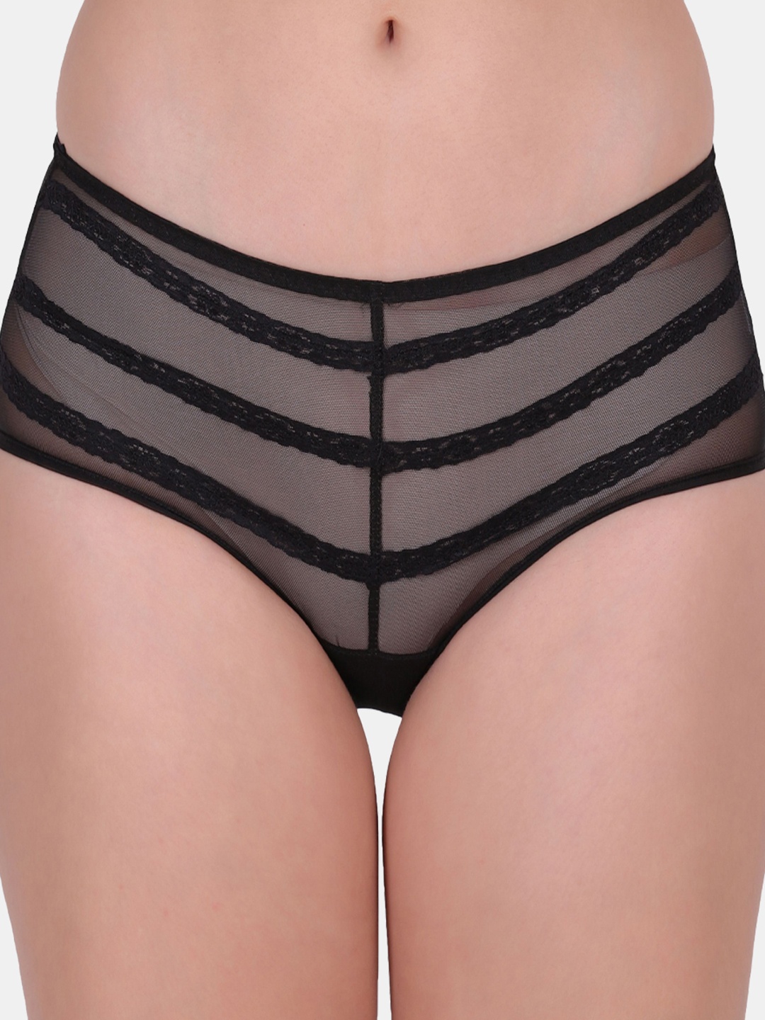 

Amour Secret Mid-Rise Hipster Briefs, Black