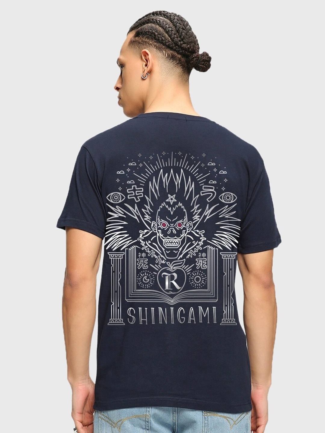 

Bewakoof Graphic Printed Round Neck Regular Fit T-shirt, Blue