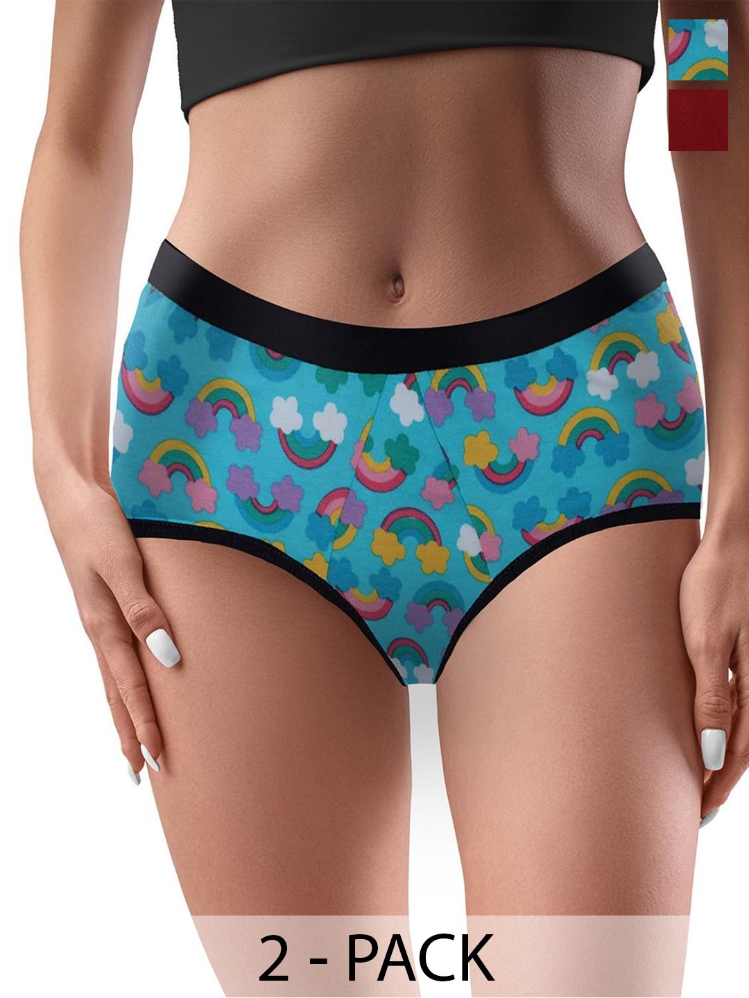 

DChica Set Of 2 Reusable Period Briefs, Blue
