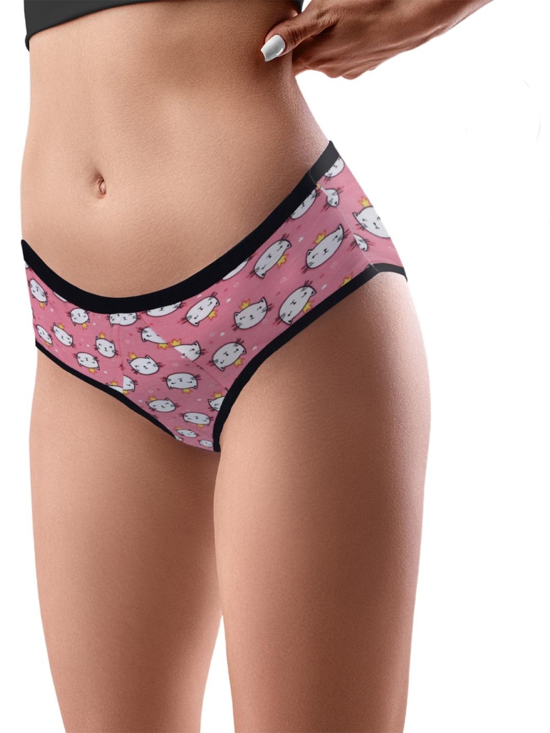 

DChica Graphic Printed Cotton Reusable Period Panty, Pink