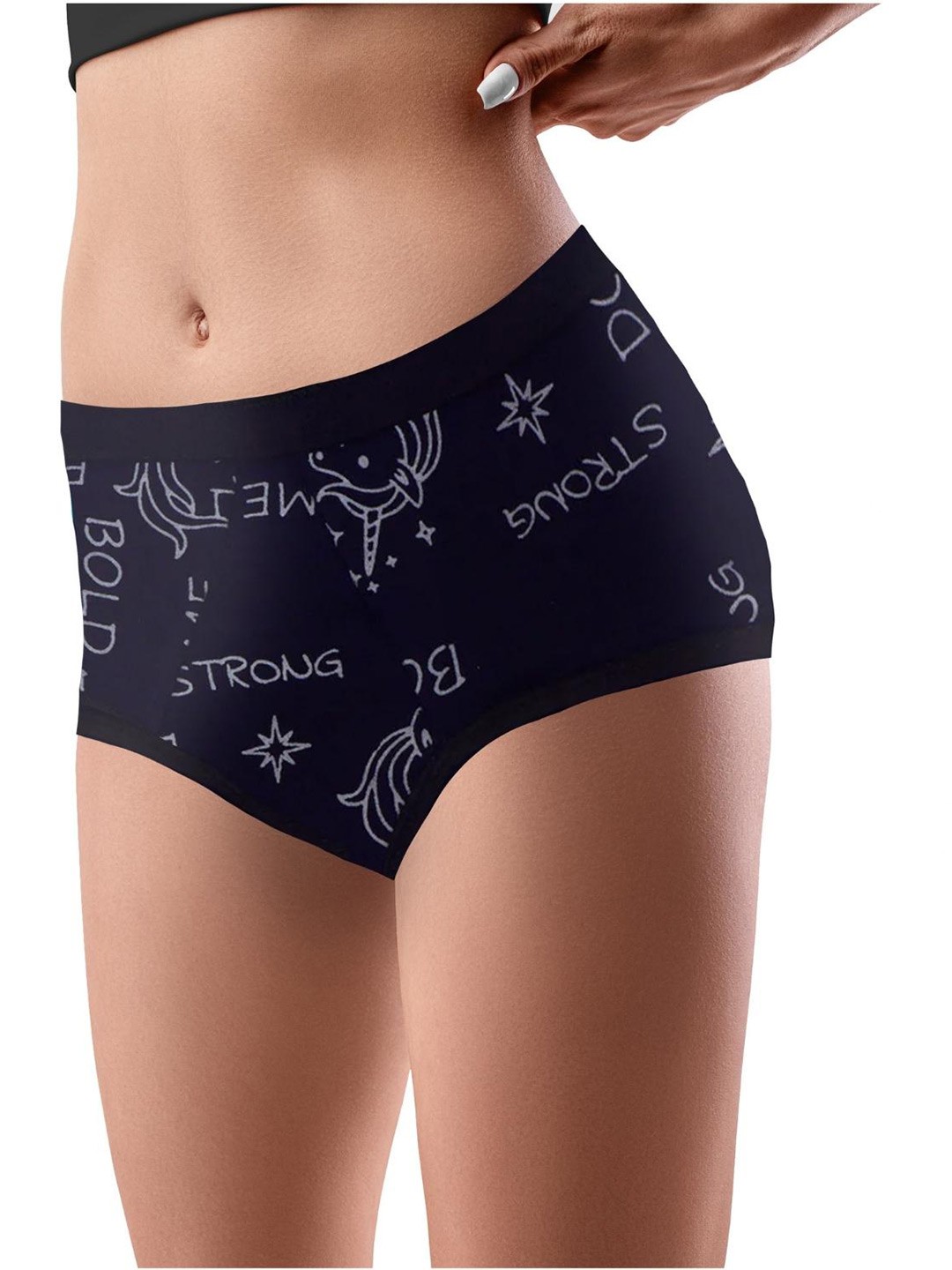 

DChica Printed Leakproof Cotton Reusable Period Panty, Blue