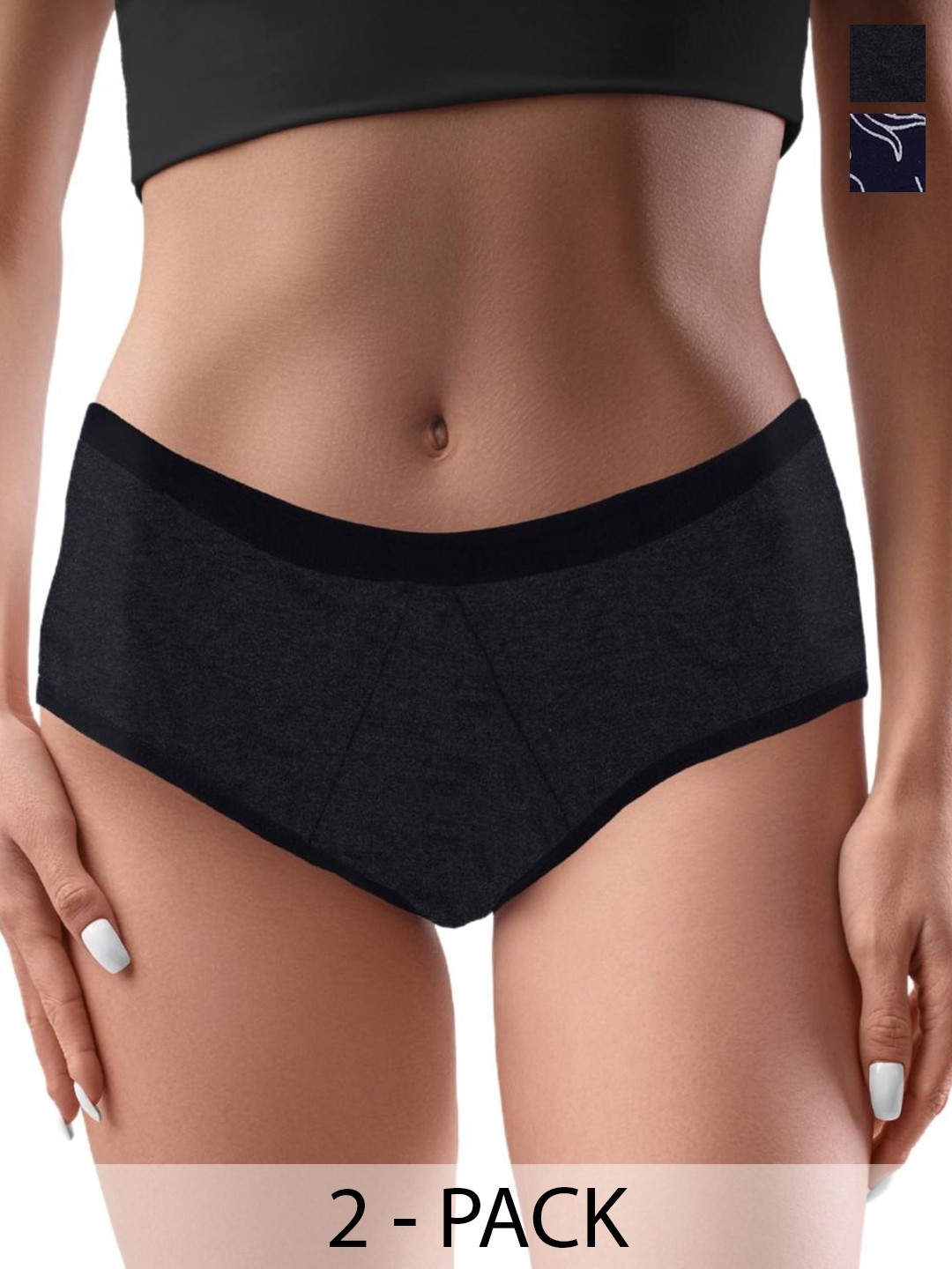 

DChica Set Of 2 Reusable Period Panty, Grey