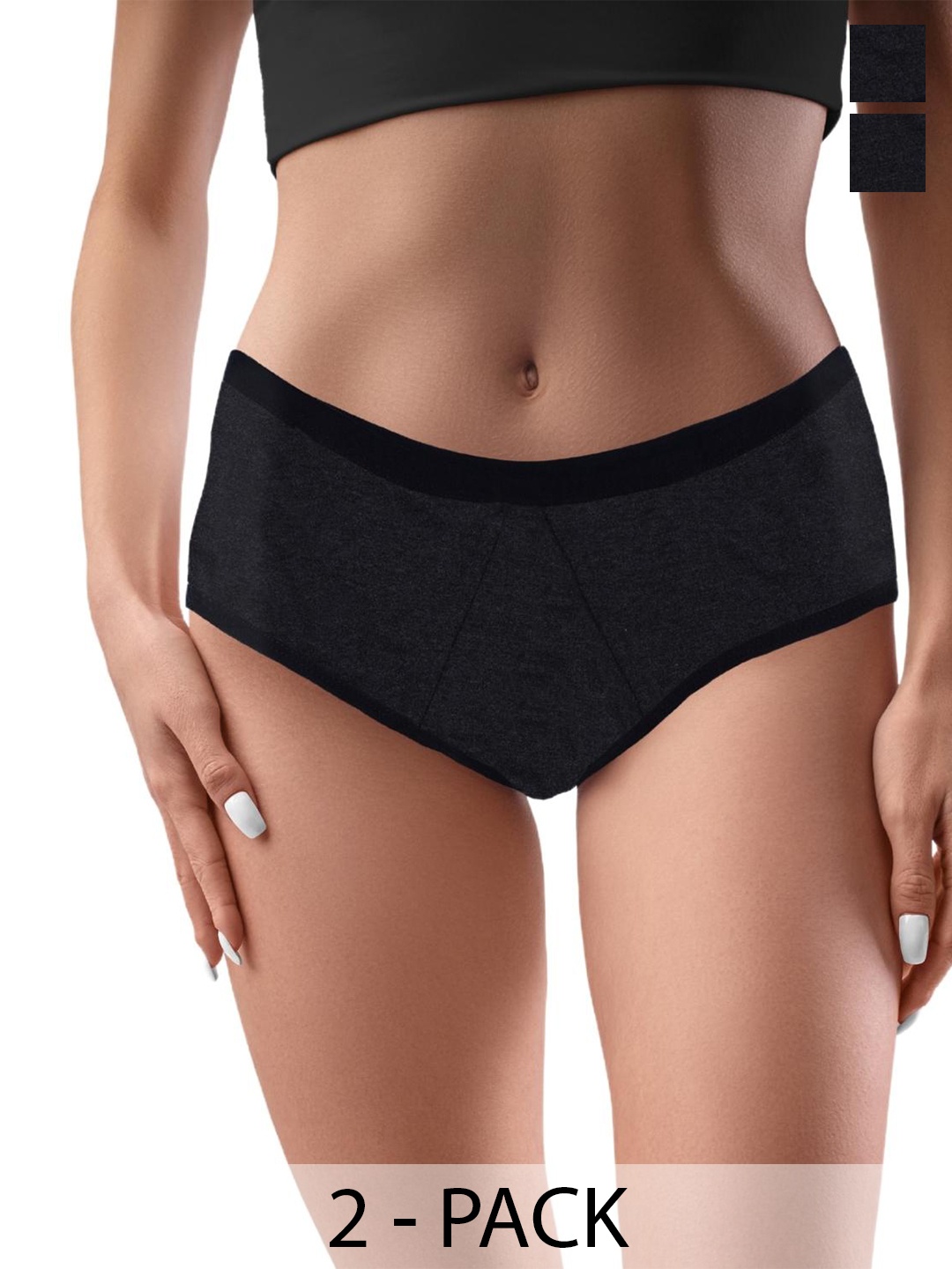 

DChica Set Of 2 Reusable Period Panty, Grey
