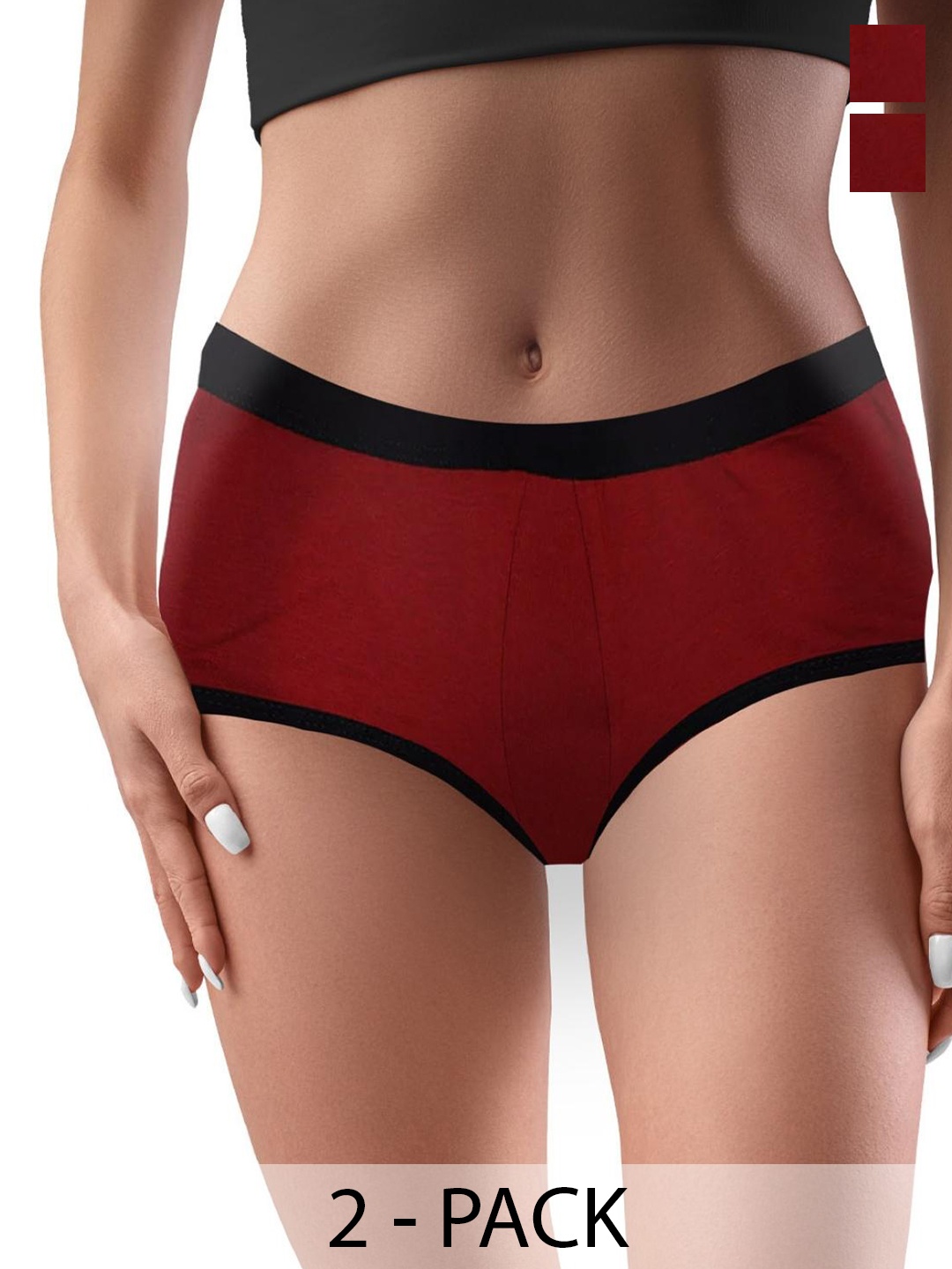 

DChica Set Of 2 Reusable Period Panty For Women, Maroon