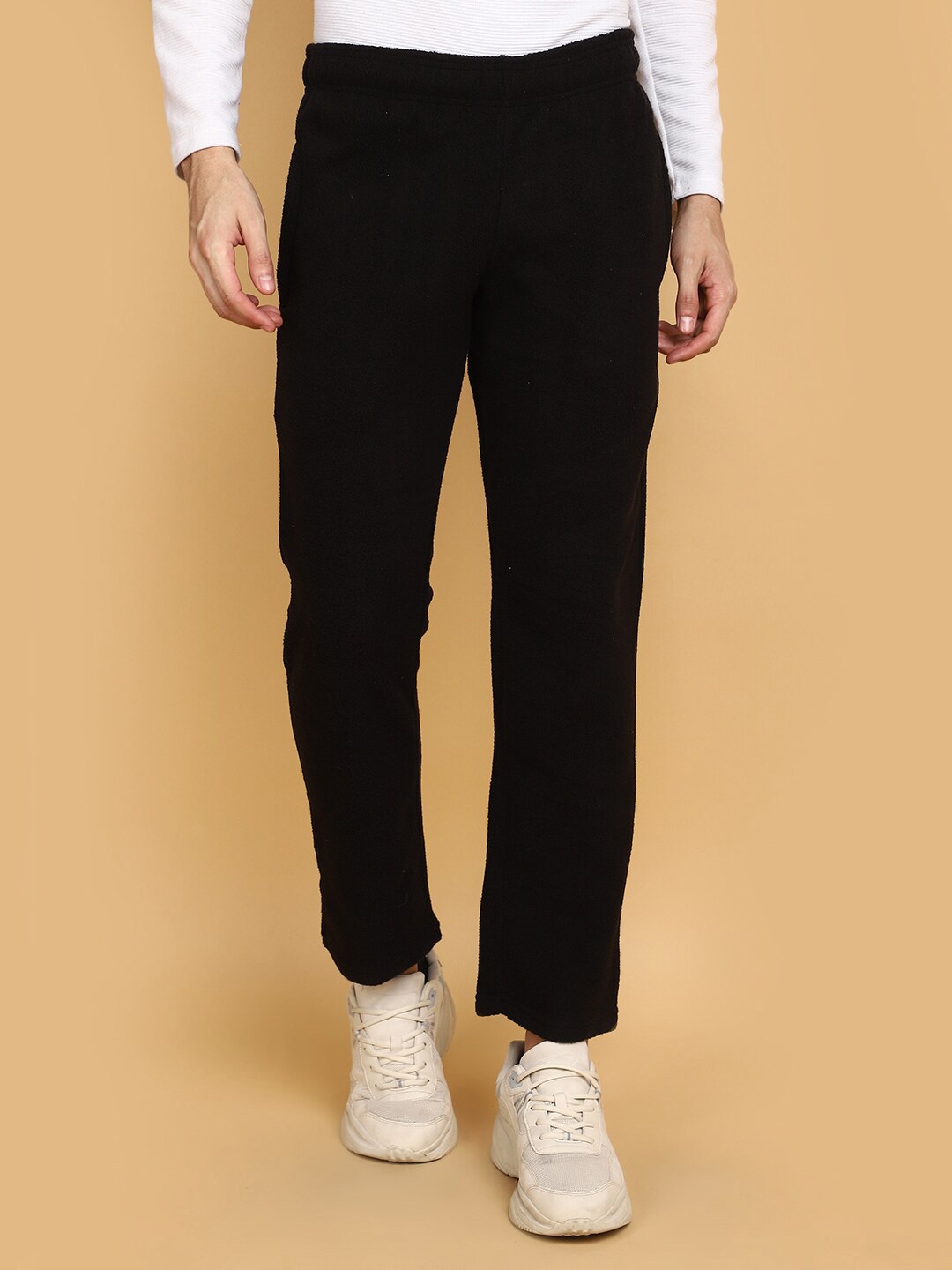

V-Mart Men Mid Rise Track Pants, Black