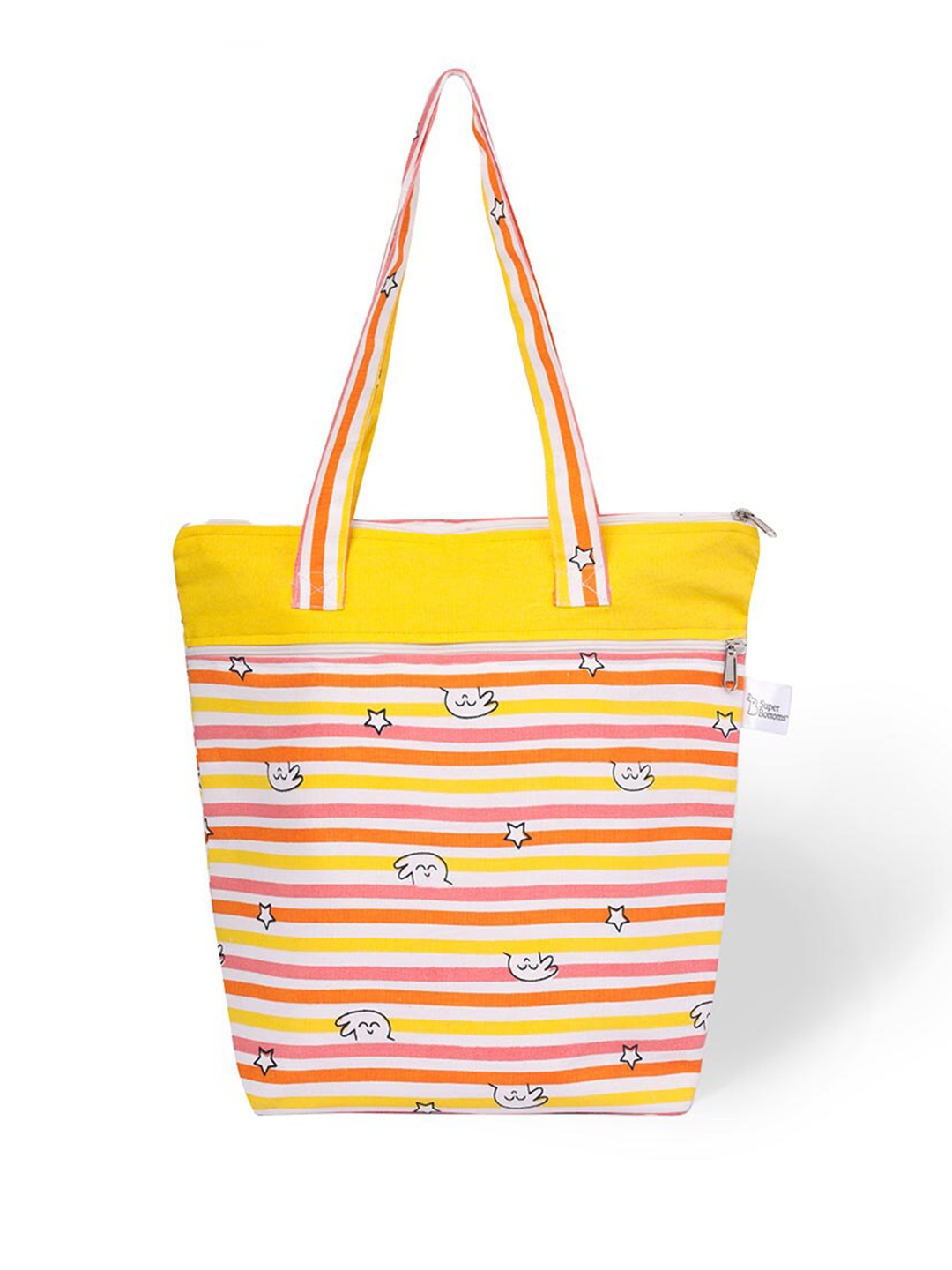 

SuperBottoms Graphic Printed Shopper Tote Bag, Yellow