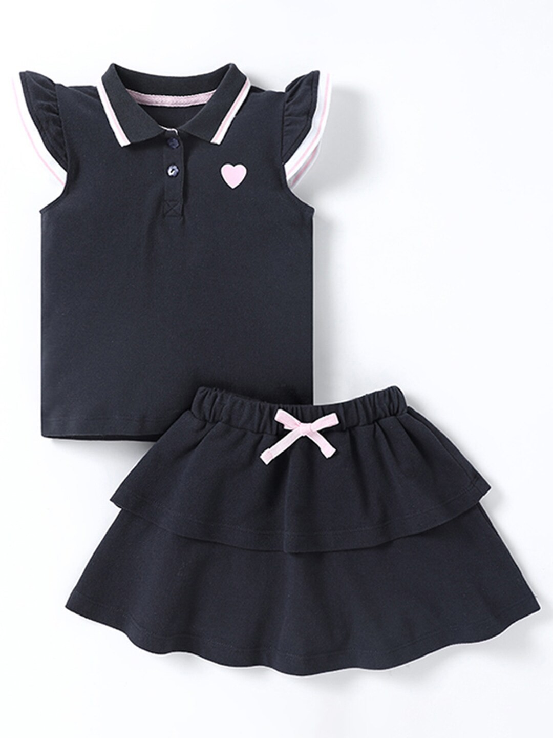 

StyleCast Shirt Collar Fit & Flare Cotton A-Line Dress, Navy blue