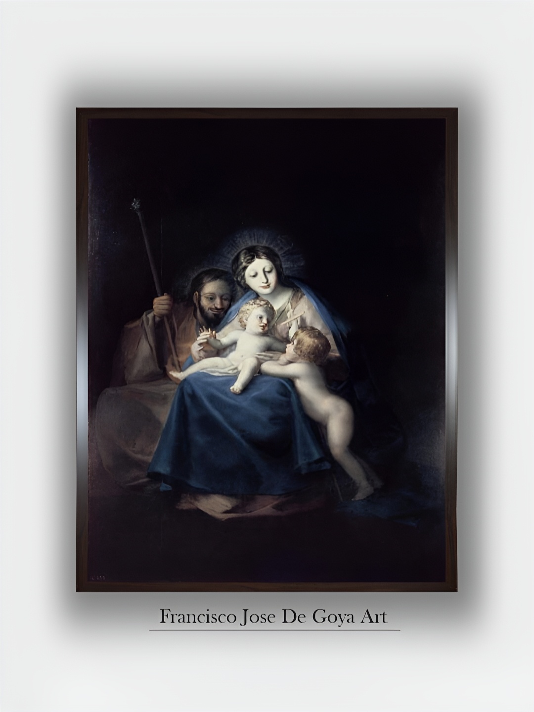 

The Art House Black & Blue Wooden Wall Painting