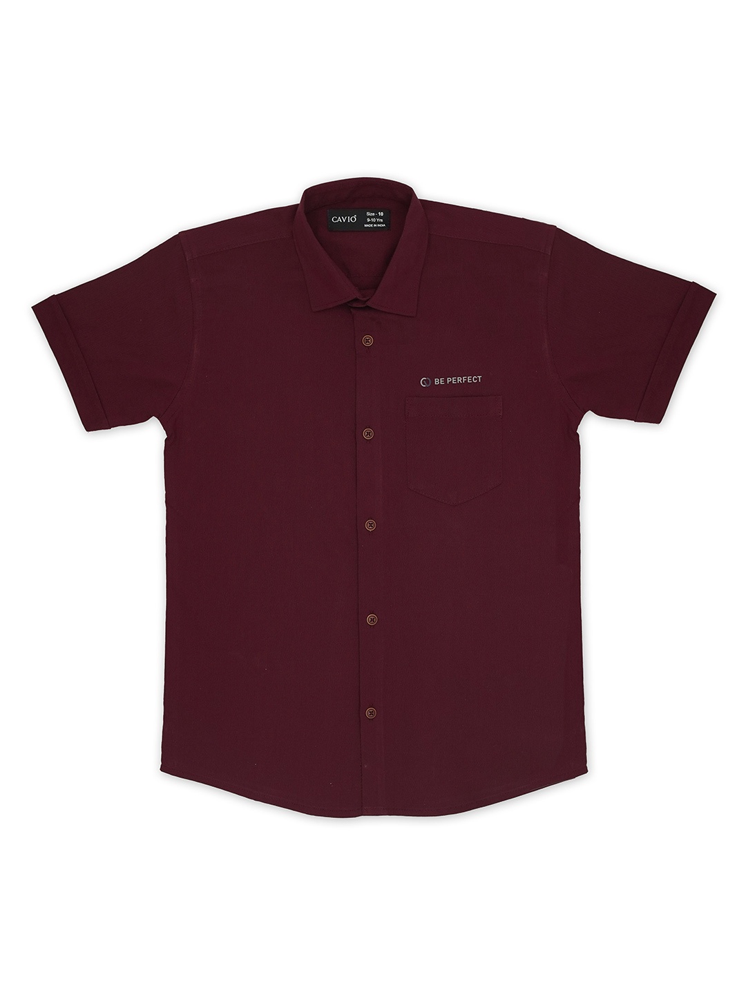 

CAVIO Boys Standard Opaque Casual Shirt, Maroon