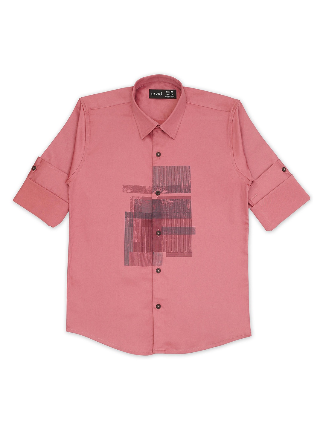 

CAVIO Boys Standard Opaque Casual Shirt, Pink