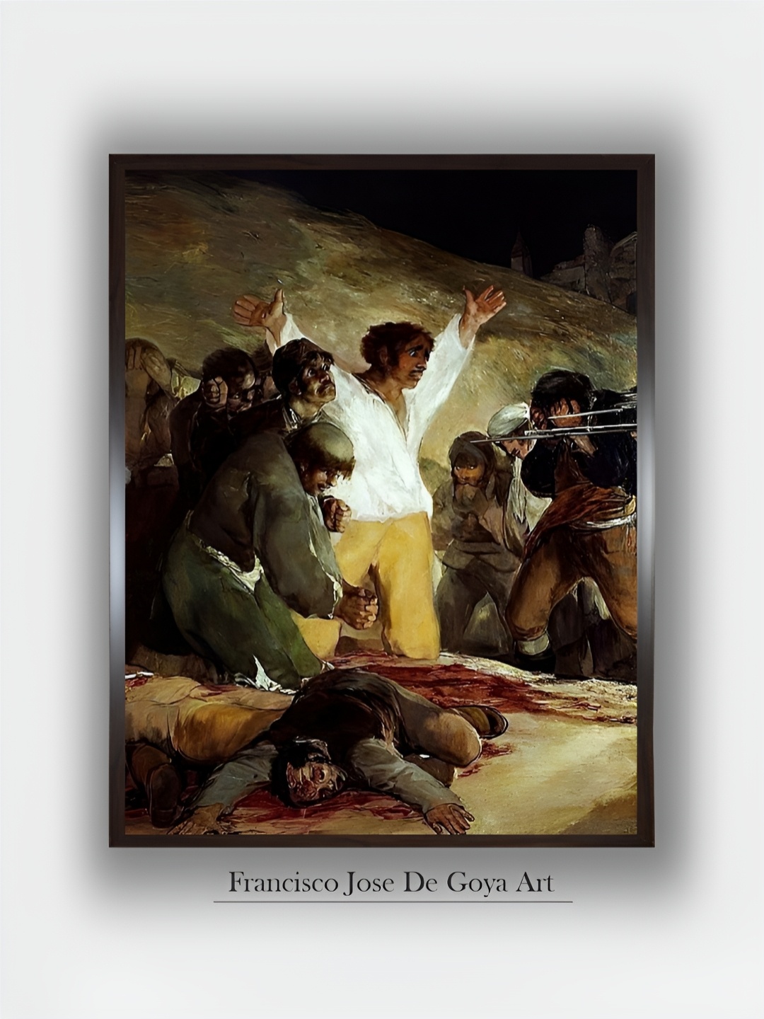 

The Art House Brown & White Ou El Tres De Mayo Wooden Painting Wall Art