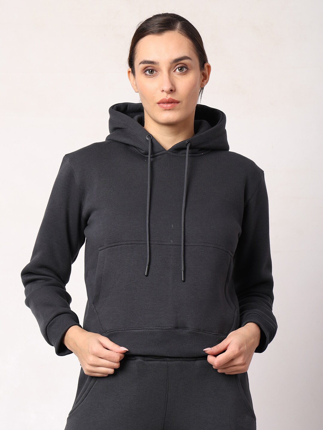 

CL SPORT Hooded Fleece Pullover Sweatshirt, Charcoal