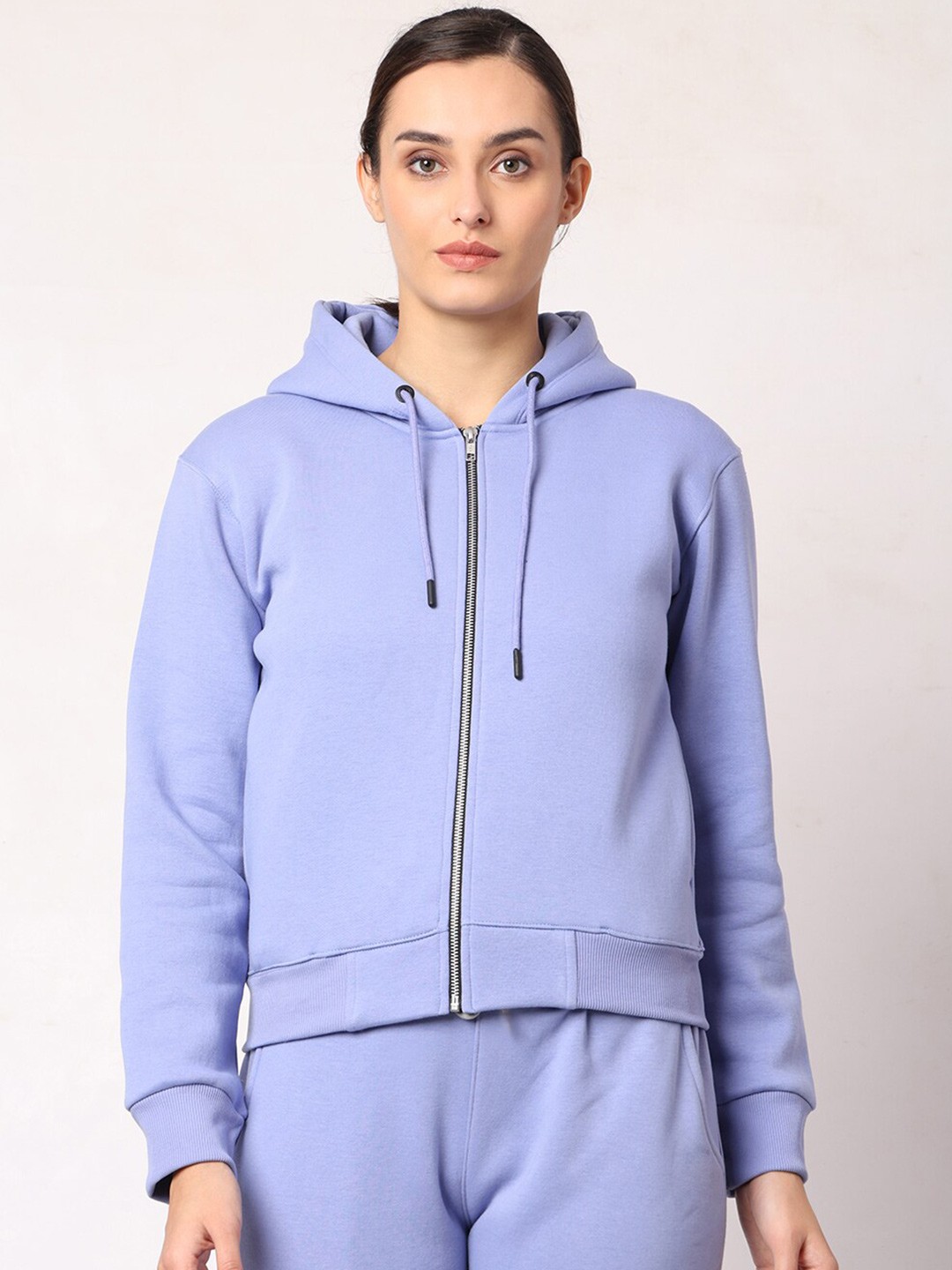 

CL SPORT Hooded Fleece Front-Open Sweatshirt, Lavender