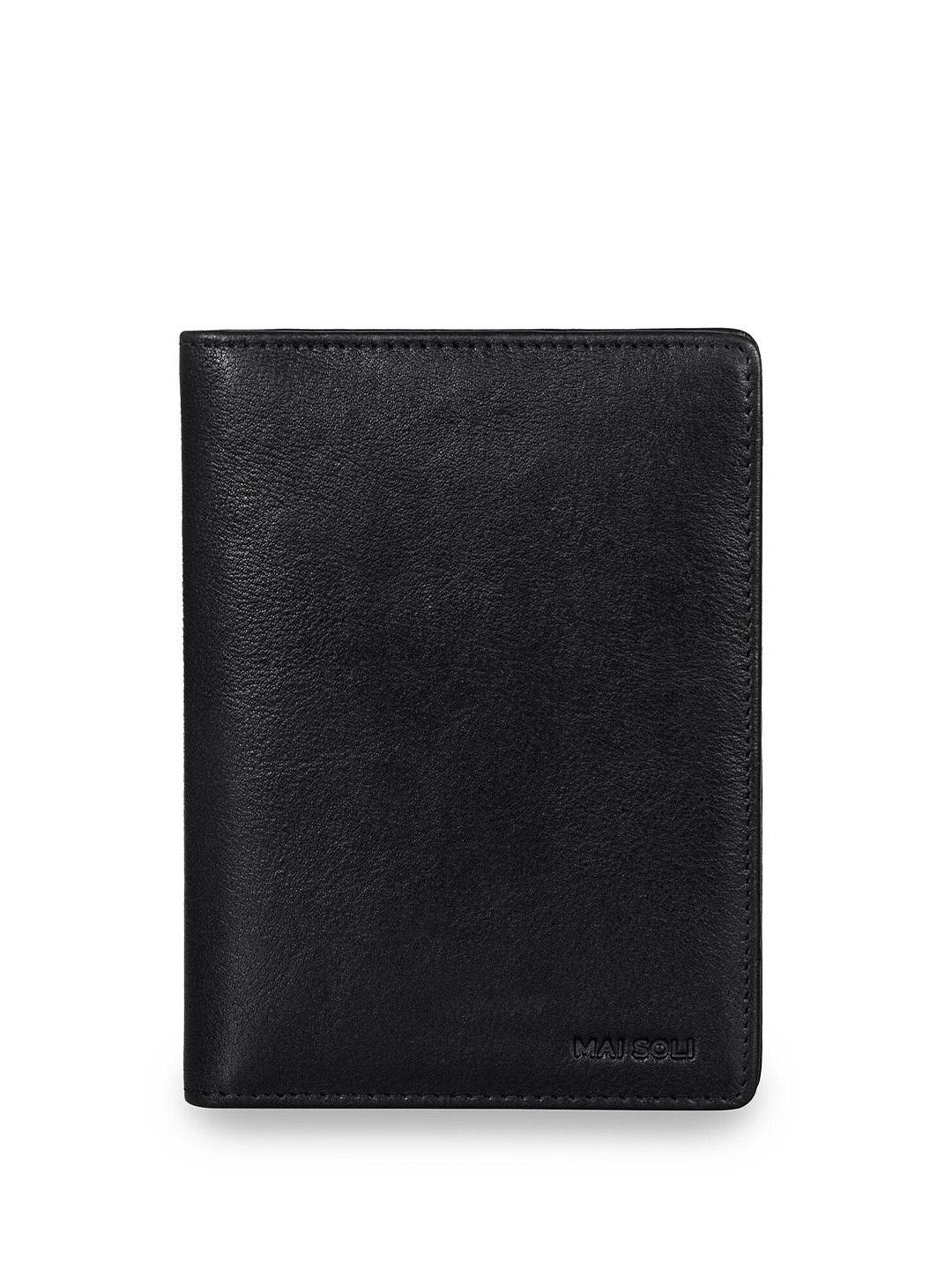 

MAI SOLI Unisex Black Genuine Leather Explorer Travel Wallet