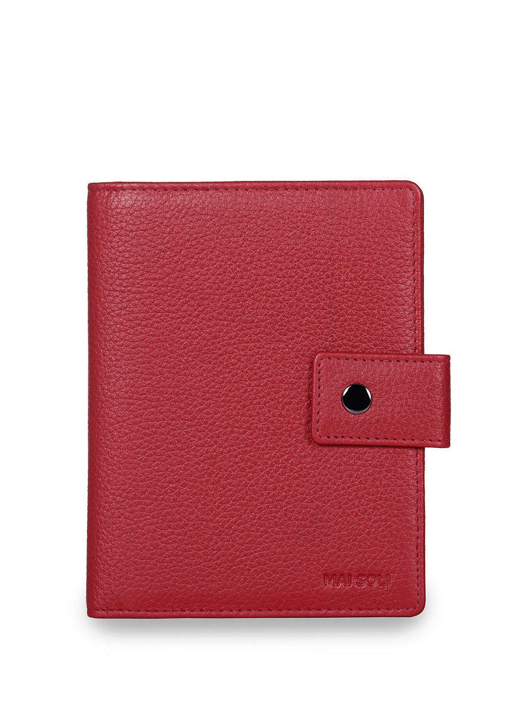

MAI SOLI Unisex Genuine Leather Nomad Travel Wallet, Red