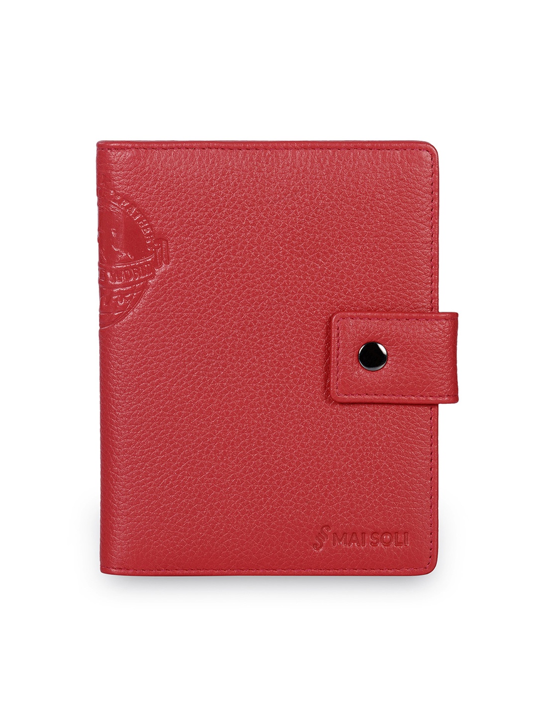 

MAI SOLI Unisex Genuine Leather Gypsy Travel Wallet, Red