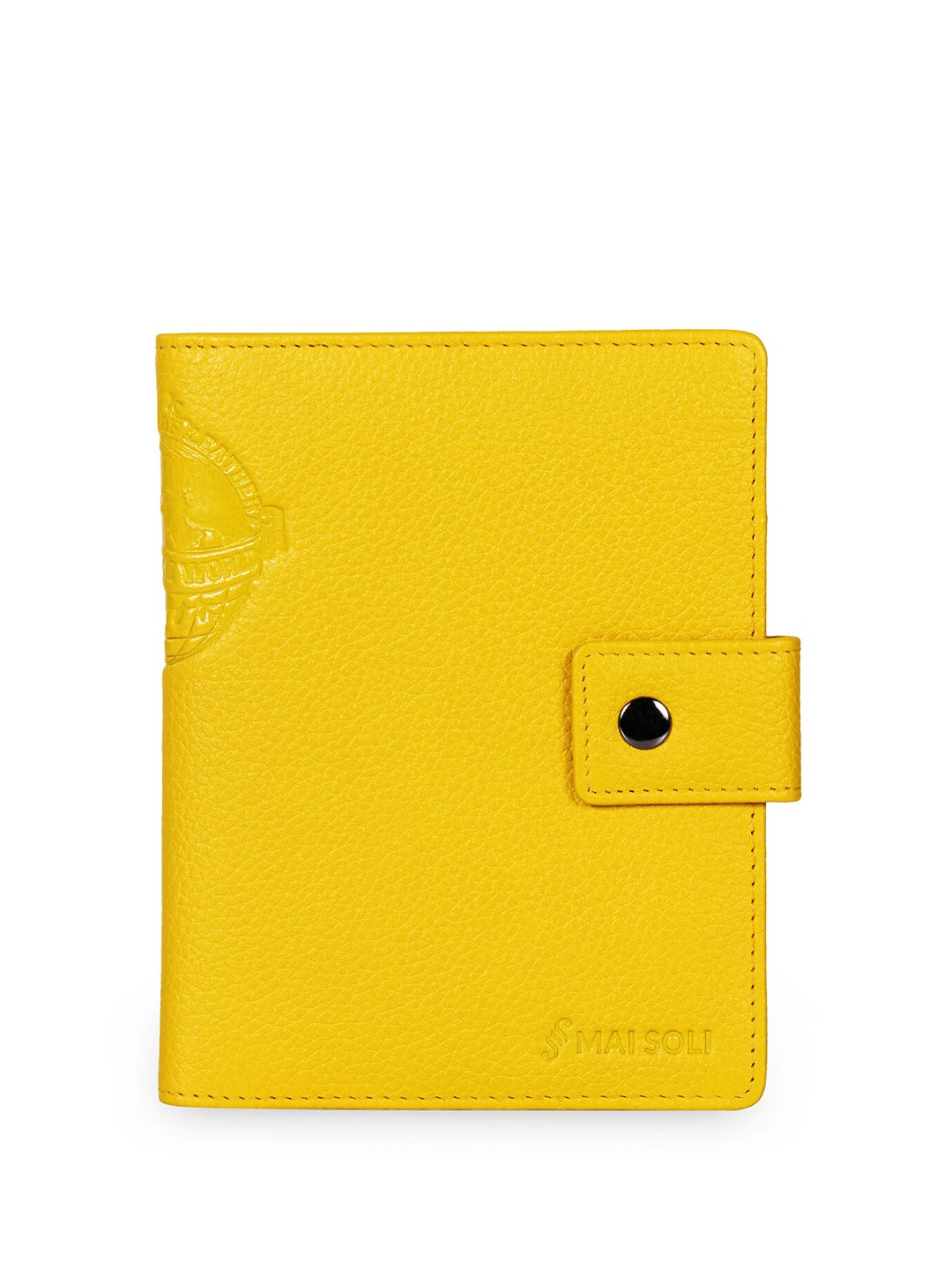 

MAI SOLI Unisex Mustard Yellow Genuine Leather Gypsy Travel Wallet