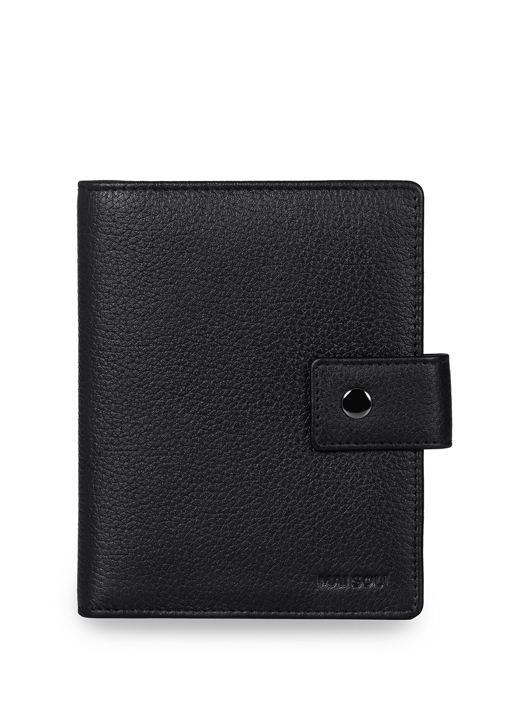 

MAI SOLI Unisex Black Genuine Leather Nomad Travel Wallet