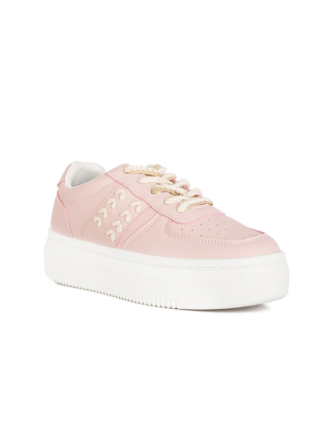 

London Rag Women Contrast Sole Sneakers, Pink