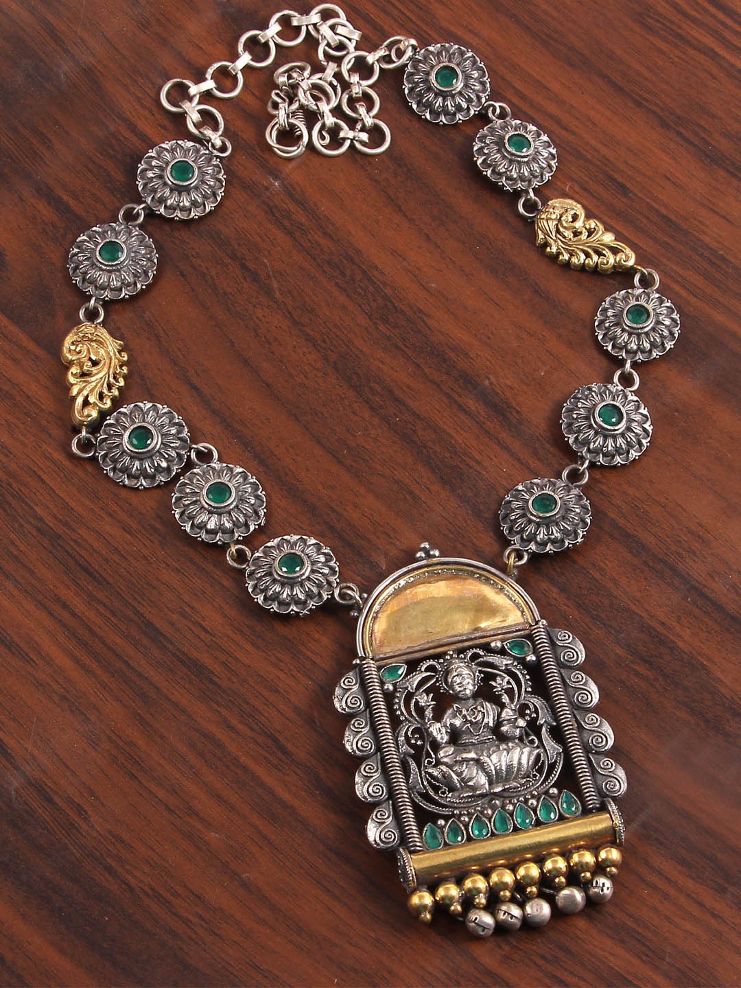 

VIRAASI Gold-Plated Stone Studded Temple Necklace