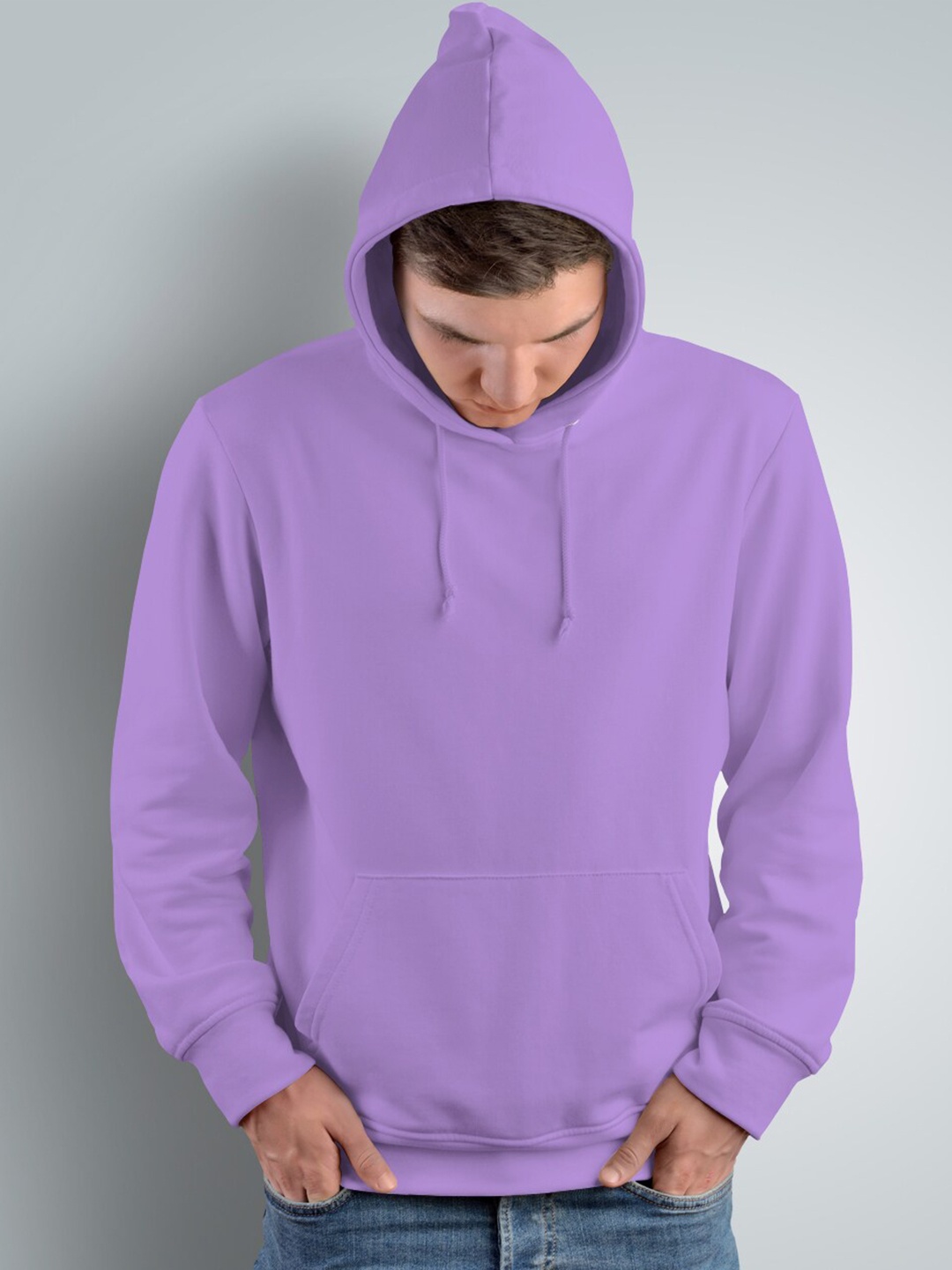 

Crazymonk Unisex Hooded Cotton Sweatshirt, Purple