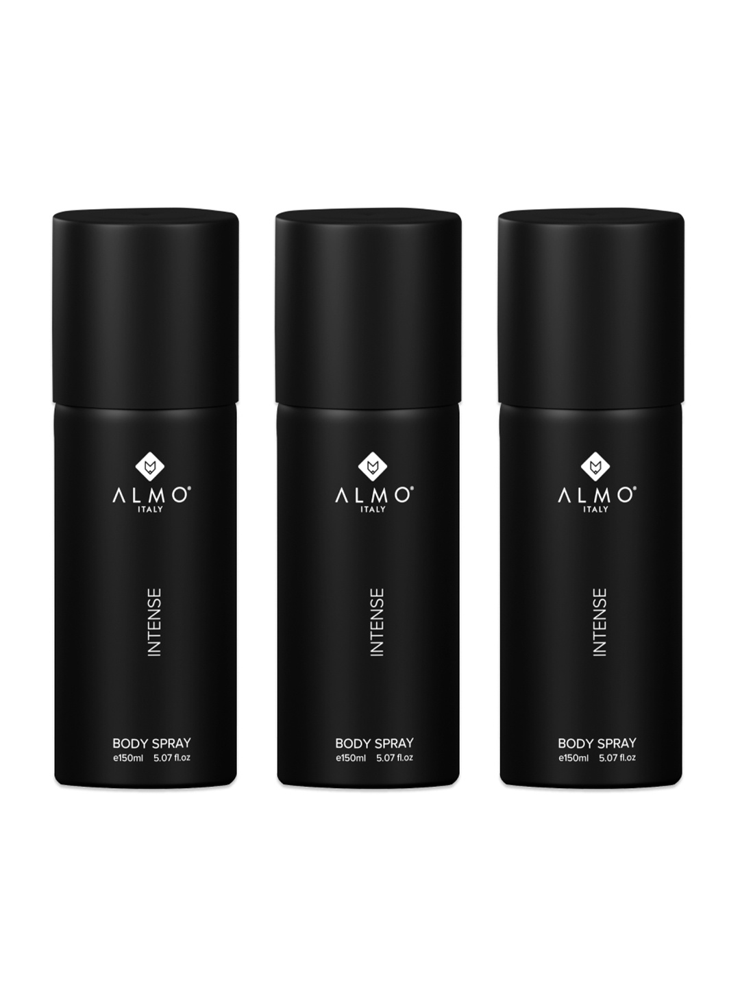 

Almo Wear Pack of 3 Intense Deodorant Body Spray - 150ml, Black