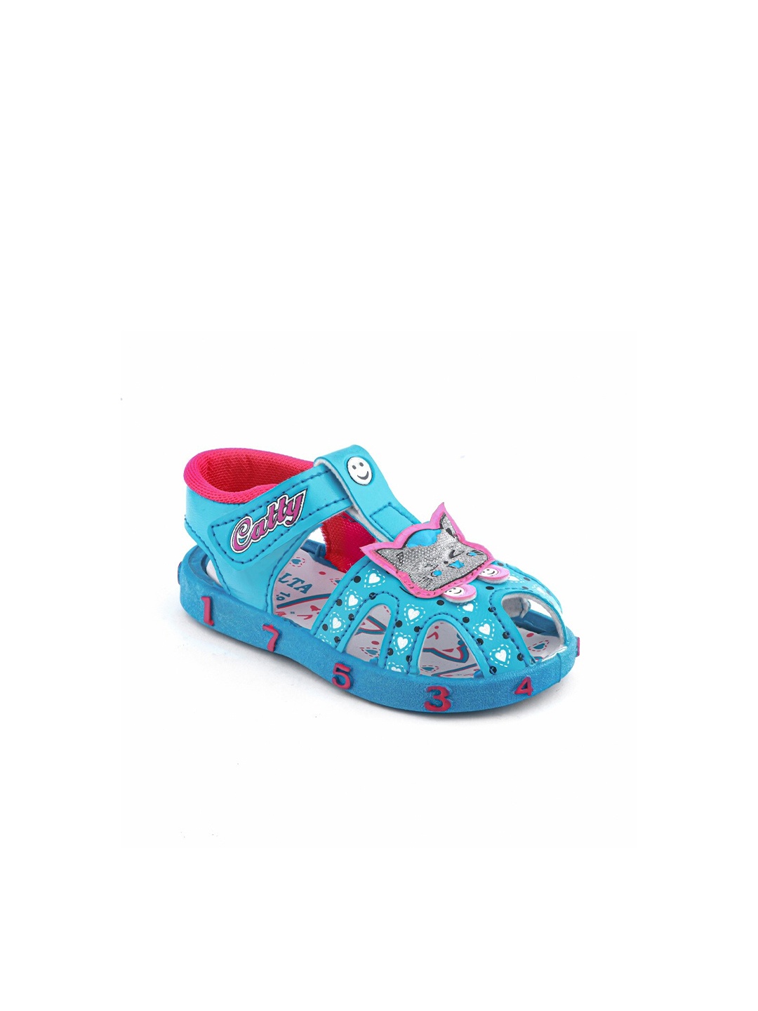 

BAESD Kids Glitter Velcro Comfort Sandals, Blue